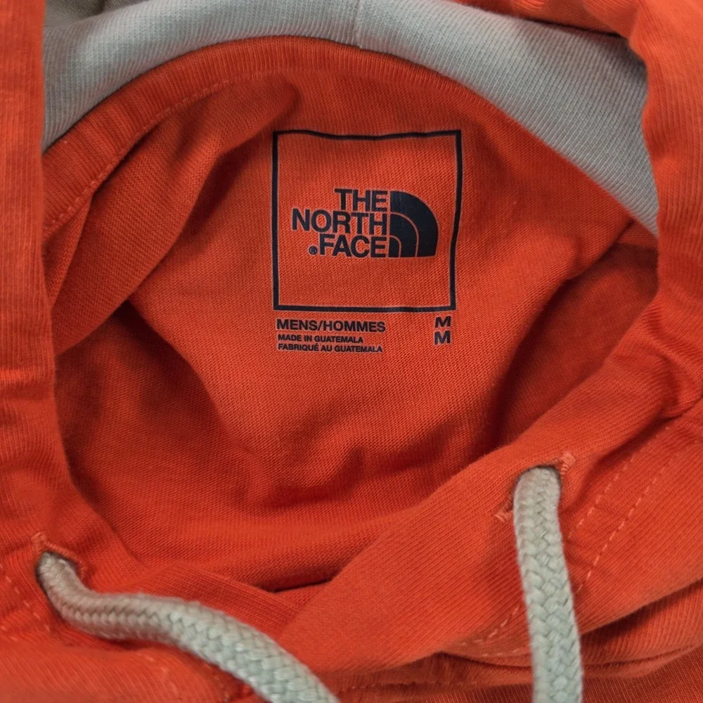 The North Face Mens Orange Khaki Colorblock Hooded Long Sleeve Tee Shirt M